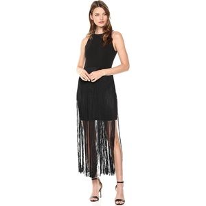 Aidan Mattox fringe cocktail party open back dress